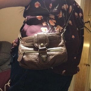 Brown side purse